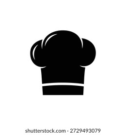 Black chef hat isolated flat design vector illustration scalable graphic