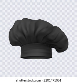 Black Chef Hat Realistic Shadow Isolated Stock Vector (Royalty Free ...