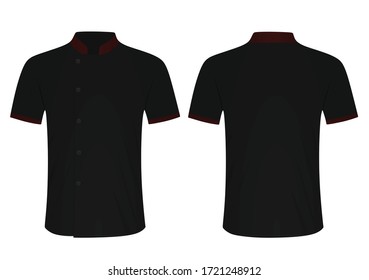 Black chef uniform. vector illustration