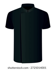 Uniforme de chef negro. Ilustración vectorial	