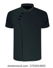Uniforme de chef negro. Ilustración vectorial	