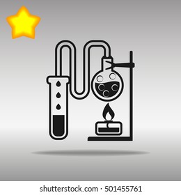 black Chemical getting Icon button logo symbol concept high quality on the gray background