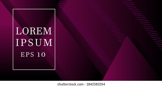 Fondo de degradado de formas geométricas del vector de color de cereza negra. Diseño de la cubierta abstracta. Papel de escritorio creativo y de moda, cartel, afiche, carteles de fondo de presentación.