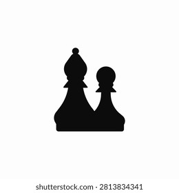 black chess bishop icon sign vector