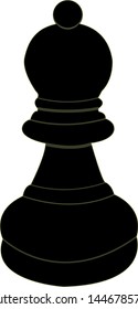 Black Chess Bishop Vector icon