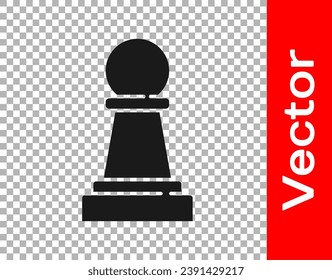 Black Chess icon isolated on transparent background. Business strategy. Game, management, finance.  Vector