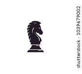 Black Chess Knight Horse Stallion Statue Sculpture silhouette logo design 