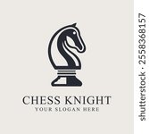 Black Chess Knight Horse Stallion Warrior silhouette logo design. Corporate Identity Design for Strategy.