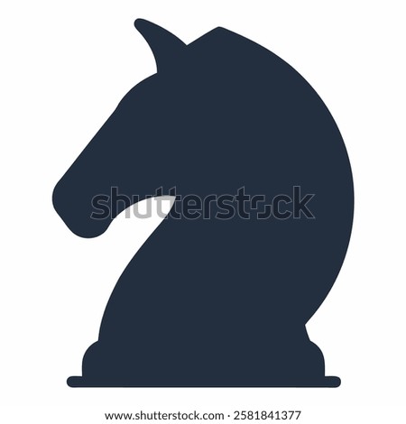 black chess knight vector illustration