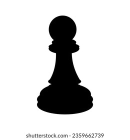 Black Chess pawn icon. Vector image
