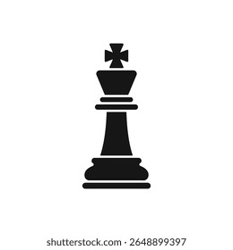 A black chess piece with a cross on top