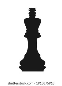 black chess piece, queen, isolated on white background