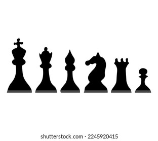 the black chess pieces logo