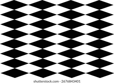 Black Chessboard pattern racing stripe speed, Black and white checkers squares,Tilted, vanishing empty floor, black check pattern illustration,
