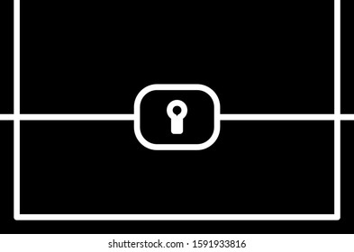 Black Chest for game icon isolated on white background.  Vector Illustration