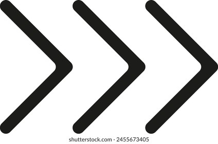 Black chevron arrows sequence vector illustration