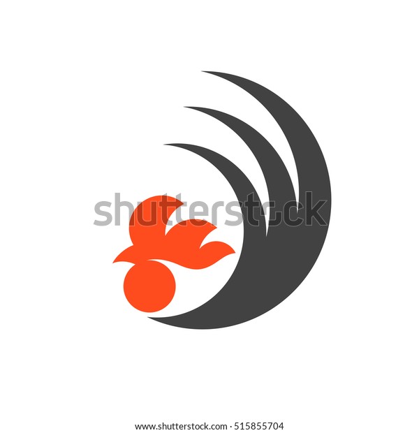 Black Chicken Logo Stock Vector (Royalty Free) 515855704