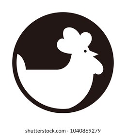 Black Chicken logo vector