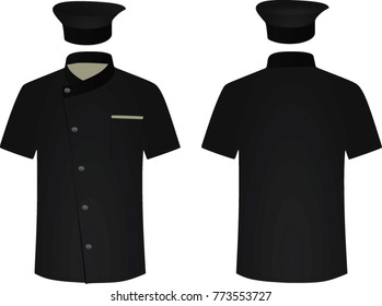 Black chief uniform. vector illustration