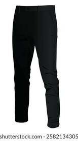 Black chino pants. vector illustration