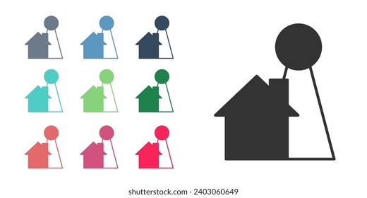 Black Chip for board game icon isolated on white background. Set icons colorful. Vector