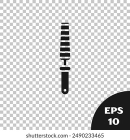 Black Chisel tool for wood icon isolated on transparent background.  Vector Illustration