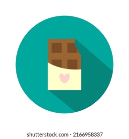 Black chocolate icon on white background