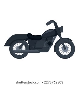 Vector de caricatura de icono del helicóptero negro. Motociclista. Motor de aventura