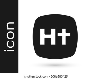 Black Christian cross icon isolated on white background. Church cross.  Vector