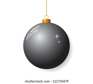 Black christmas ball