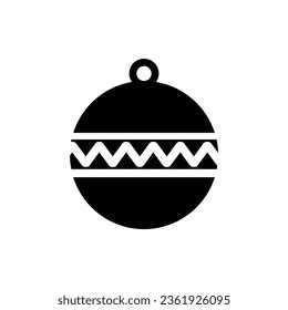 black christmas bauble vector on a white background