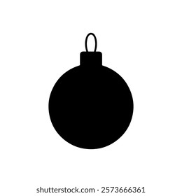 Black christmas bubble silhouette vector illustration on white background.