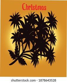 BLACK CHRISTMAS TREE DESIGN,COLOR VECTOR