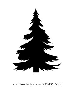 Black christmas trees. Vector object for creating pattern, wallpapers, and decorations.