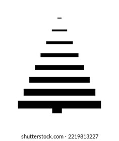 Black christmas trees. Vector object for creating pattern, wallpapers, and decorations.