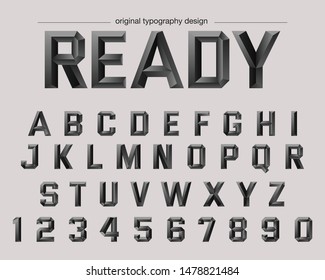 Black Chrome Metal Artistic Font Typography Alphabet