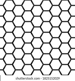 Black chrome Steel Grating seamless structure. Chainlink isolated on white background. Vector illustration. EPS 10.