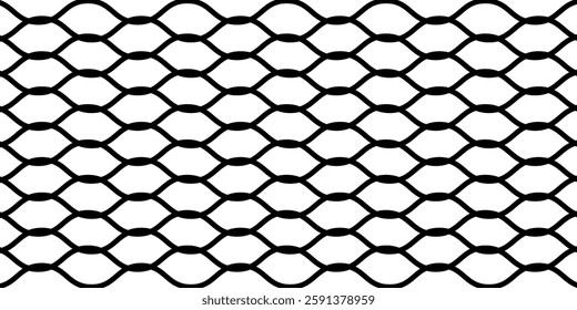 Black chrome Steel Grating seamless structure. Mesh geometric isolated on white background