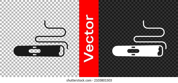 Black Cigar icon isolated on transparent background.  Vector