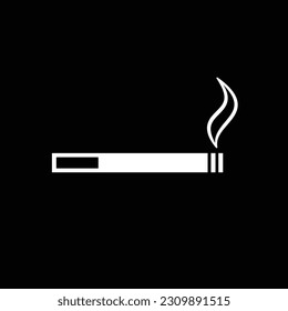 black cigarette icon, vector illustration 