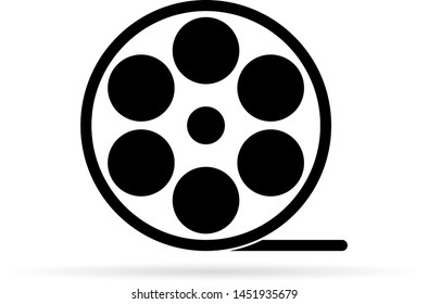 black cinema roll, vector illustration