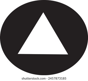 black circel three sided icon eps 10