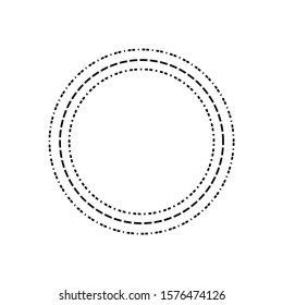 Black Circle Abstract Frame. Vector