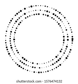 Black Circle Abstract Frame. Vector