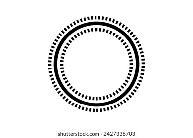 Marco abstracto de círculo negro. Ilustración vectorial. Estilo mínimo