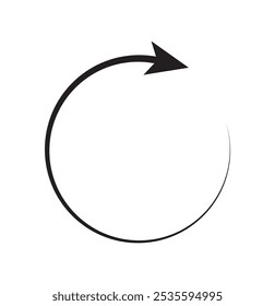 Black circle arrow icon vector . loading arrow icon vector. long arrow icon .