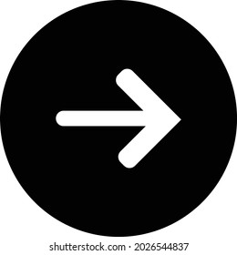 black circle with an arrow in the middle.  can be used for anyone, anytime, anywhere, any industry, any field, and any media


