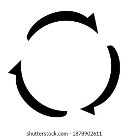 black circle arrow. Vector icon. Graphics for websites.