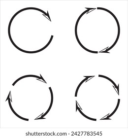 Black circle arrows. Vector Icons. Graphic for website.