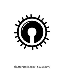 black circle art logo vector